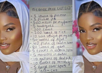 Lady Raised Eyebrows in a Viral Post Demands 5 Dubai Mansions , 2 Tesla Cars , 200 Cows , 5 Private Jets For her6bride price