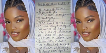 Lady Raised Eyebrows in a Viral Post Demands 5 Dubai Mansions , 2 Tesla Cars , 200 Cows , 5 Private Jets For her6bride price