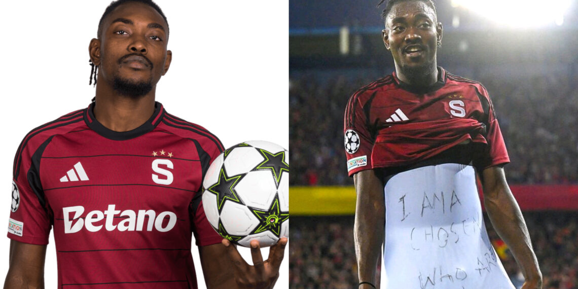 “Victor Olatunji Stuns in Champions League Debut, Joins Viral ‘I Am a Chosen’ Trend!”