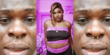 A Nigerian man shared premium tears As he begs popular Tik Toker, Joy, to be his girlfriend, 
