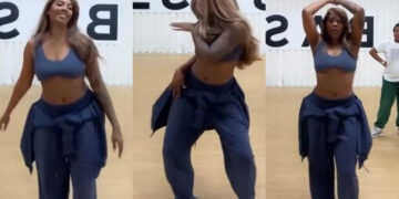 TiwaSavage Left Netizens Mouth Wide Open With Awe, as She Shows Them She Still Got The Moves 