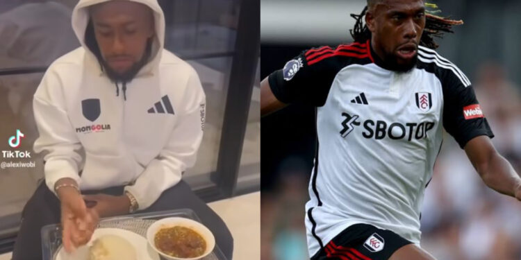 “Alex Iwobi Fuels Up with Semo and Okro Soup After Leading Fulham to 3-1 Victory Over Newcastle!”