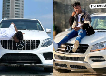 “Oga Amos Stuns Fans: Buys N50 Million Benz SUV and Plans to Gift Old Benz to Lucky Follower”