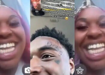 “He always make sure im not down for a long time and whenever someone fall short he picks it up! I LOVE YOU” – brother melt heart as he tattooed sister name “Destiny” on his face and promise she her that she will never need to rely on anyone else as long as he lives 