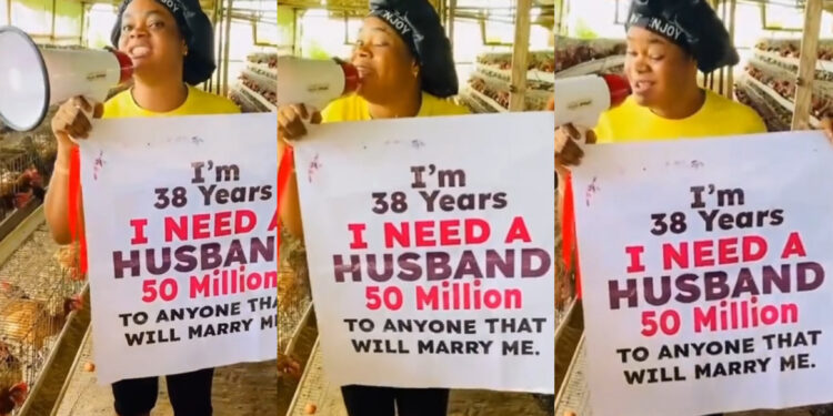I’m 38 Years I NEED A HUSBAND 50 Million TO ANYONE THAT WILL MARRY Me – all I need is a submissive man I don’t need you to work all you have to do is stay at home watch TV and take care of my kids. Lady spills as she gives her guidelines on her unique quest.