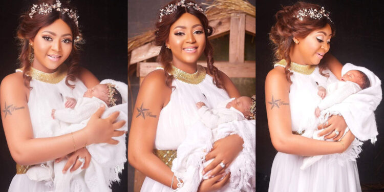 When are you giving us another baby? – Nigerians shower congratulations in advance to Regina Daniels as photo of her carrying a baby surface the internet 