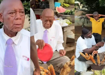 63 years old  University worker goes trends after he was selling roasted corn to carter for His family, revealing his passion and entrepreneurial spirit 