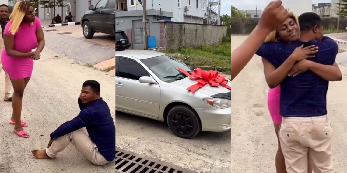 My dreams has comes through, you made me who I am today – fish pie seller Alax Evalsam goes emotional as Nons Miraj gift him a brown new car