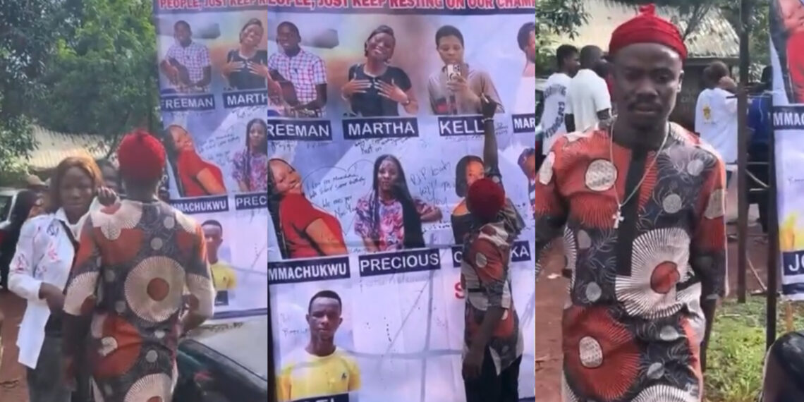 Students pay their final respects to coursemates that passes away before completing their academic journey, decided to sign out with them. Video Trends
