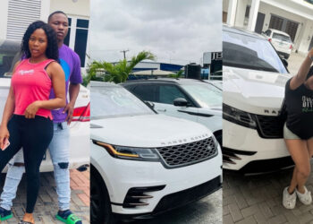 “Na girl wey calm down we go buy motor for” Nigerian big boy says as he surprise his baby mama with N80million Range Rover Sport Car