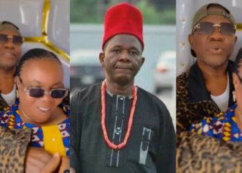 “How will singles survive this harmattan” – 68-year-old actor Chiwetalu Agu shares lovely moment with beloved wife (Video)