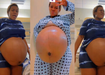 Nigerian lady who waited for so many years after marriage gives birth to triplets 