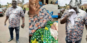 Popular Nigerian Journalist, Ifeanyi Okali, In Tears As His Wife Delivers Their First Child to the world of milk and honey- A Bouncy Baby Girl, 11 Years After Their Marriage. 