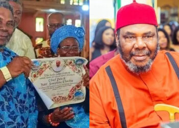 Legendary actor, Pete Edochie and his wife, Mrs Josephine Edochie celebrate their 55th wedding anniversary.