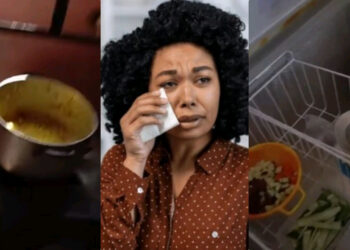 Nigerian Lady cries out after armed robber eats pot of Egusi soup and fried rice while stealing from her home
