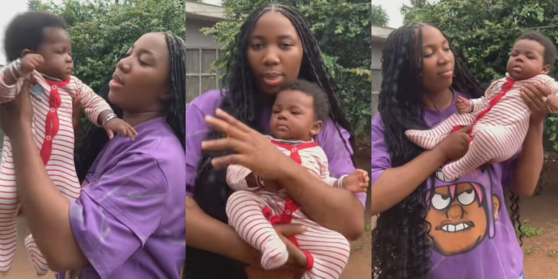 “People said she won’t last, since her mother died but I took care of her.” Lady goes viral as she post a video of her, and her brother child who lost her mother during birth