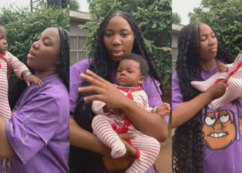 “People said she won’t last, since her mother died but I took care of her.” Lady goes viral as she post a video of her, and her brother child who lost her mother during birth