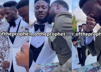 Why are you crying? Netizens Ask Serious Questions As Nigerian man shared tears After his best friend ties the knot with love of his life