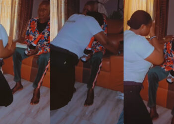 Keep resting Mom – lady says over her father who begins to share tears immediately he knew that her daughter is getting married soon