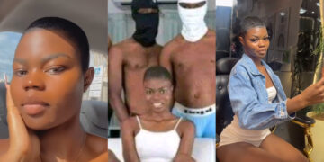 “She is so talented I wish she would have added me to the group.” – Netizens react over Ghanaian actress Daisy Melanin’s 38-minute acting video with 6 solid men on masked 