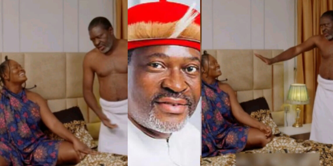 Kanayo. O. Kanayo Looses his coolness on Nollywood Actress Chizzy Alichi Who Wants Him to Wash Her Plate During Bedroom Scene in A Nollywood Movie