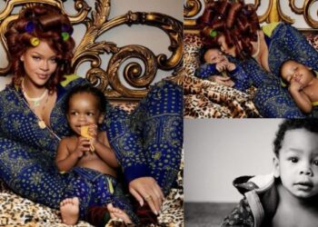 Rihanna Reveals Face of Second Child, Twins with Kids in Adorable Photo