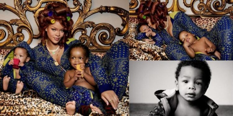 Rihanna Reveals Face of Second Child, Twins with Kids in Adorable Photo