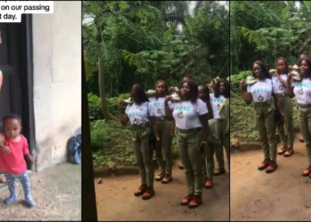 Just incase you missed it,“ she was like a mother to us” Corpers claims as they storm woman’s house after POP to appreciate her for providing free water for them