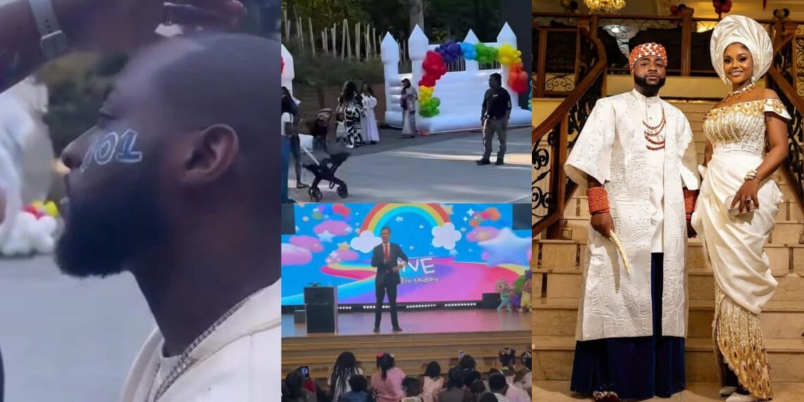 001! Davido and Chioma Throw Lavish Birthday Bash for Twins in Atlanta (Video)