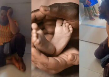 “The Baby Is A Miracle Child”- Husband Overwhelmed as Wife Delivers After 16-Hour Labor