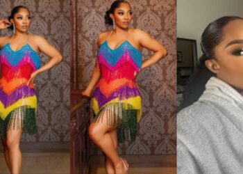 “She Looks 16”- Toke Makinwa Stuns in Multicolored Dress for 40th Birthday Celebration