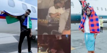 “Davido Suppose Commot Hin Teeth Offline”- Nigerian Music Rivals Wizkid and Davido Reunite in London Club; Ignored Eachother