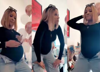 “How pregnancy can look so good in a human”- Adesua Etomi’s Baby Bump Dance Steals the Show (Video)
