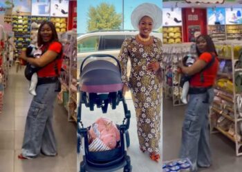 “Happy 3 Month Birthday To My Sunshine”- Debbie Shokoya Takes 3-Month-Old Daughter on Shopping Spree (Video)