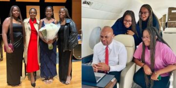 “They are so beautiful”- Billionaire Tony Elumelu celebrates his triplets on 18th birthday, leaving many gushing online