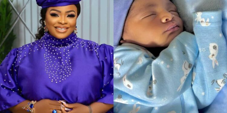Actress Dayo Amusa Melts Hearts with First Photo of Newborn Son, Oluwafirewamiri