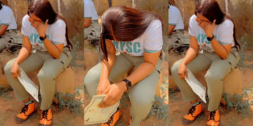 You dont know what God has done to you i f you have friends and families that always turn up for you when you need them – NYSC corps member Perms as she shared tears over nobody, coming to celebrate her on her signout day. 