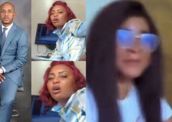 “Just forgive her it won’t happen again” netizens begs on behalf of one of the lady who was involved in Equatorial Guinea man scandal, after her husband confront her with the video in her office.