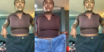 “them don go give am Sugar daddy Jeans ” – Reaction trails as Lady laments patronizing online vendor as she receives oversized jeans