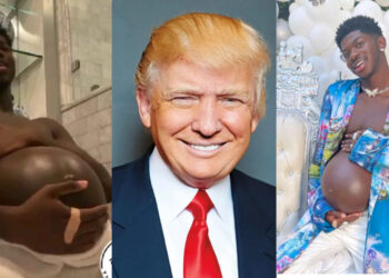 “How do you barn prayers in school but go ahead to teach children that a man can get pregnant”  Donald Trump ask serious questions as Viral video of Lil Nas X giving birth resurface the internet 