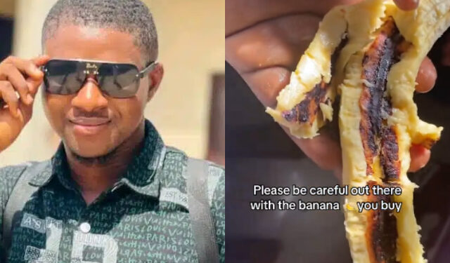 Nigerian Man Discovers Native Charm Inside Banana Bought from Roadside Vendor