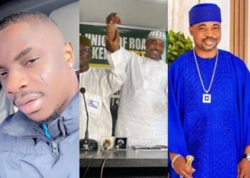 “One day he will emerge as Nigerian’s president”- Reactions As MC Oluomo’s son, King West brags as he congratulates his father over his new appointment as NURTW president