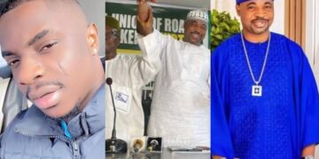 “One day he will emerge as Nigerian’s president”- Reactions As MC Oluomo’s son, King West brags as he congratulates his father over his new appointment as NURTW president