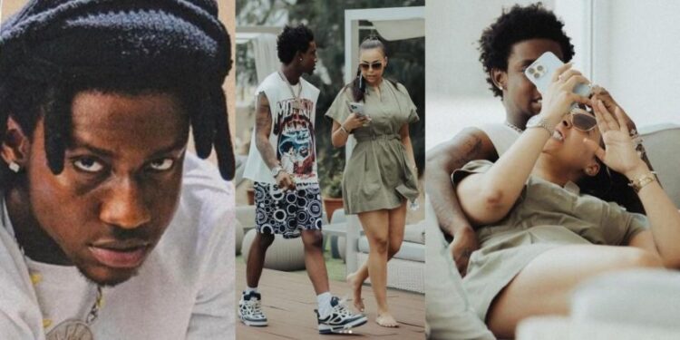 “He don leave Benin girls follow oyinbo”- Singer Shallipopi Sparks Reactions with Cute Photos with Oyinbo Girlfriend