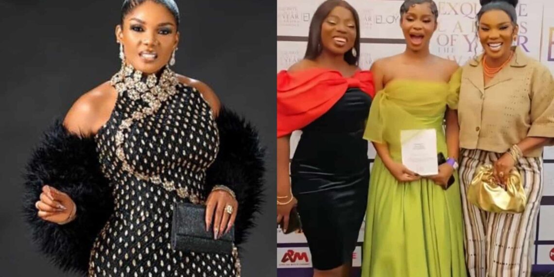 “My jewel of inestimable value. Thank you for making me proud ” – Iyabo Ojo appreciates daughter, Priscilla as she bags award amid fight with Very Dark Man