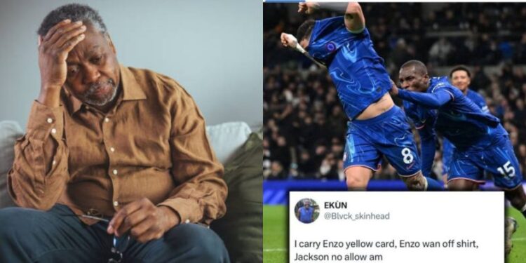 “I carry Enzo yellow card, Jackson no allow am off shirt” – Man expresses pain following Chelsea victory over Tottenham