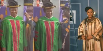 Actress Patience Ozokwo over the moon as she bags honorary doctorate degree from UNILAG (Video)