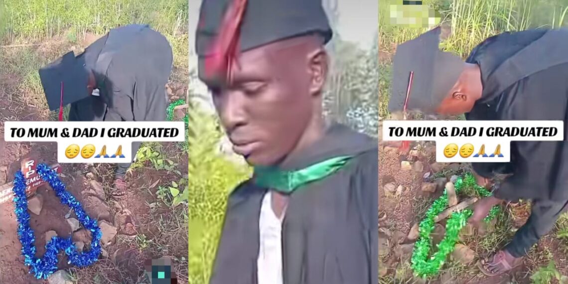 RIP! Heartwarming Moment as Man Honors Late Parents on Graduation Day