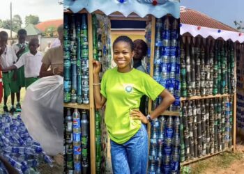 Nigerians Use 5,000 Plastic Bottles to Construct 2 Restrooms for Secondary School