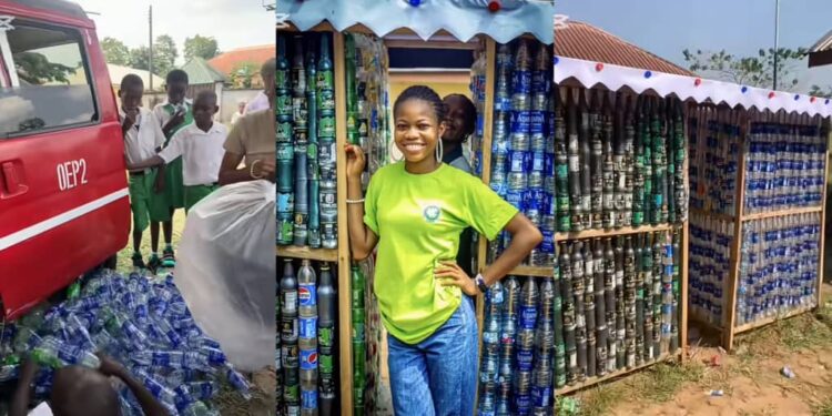Nigerians Use 5,000 Plastic Bottles to Construct 2 Restrooms for Secondary School